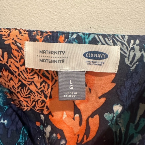 EUC blue floral maternity sundress from Old Navy large - Picture 3 of 8